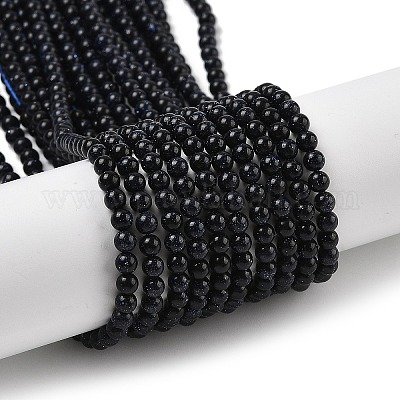 Синтетический синий авантюрин бисер нитей G-G189-B04-03-1