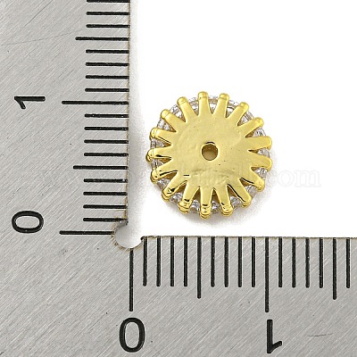 Латунные микропаве из прозрачного кубического циркония KK-G493-29A-G-1