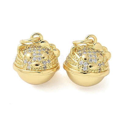 Латунные микро проложить кубического циркония подвески KK-K298-33G-1