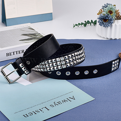 Сплав пирамидальные заклепки pu кожа цепные ремни AJEW-WH20018-82P-1