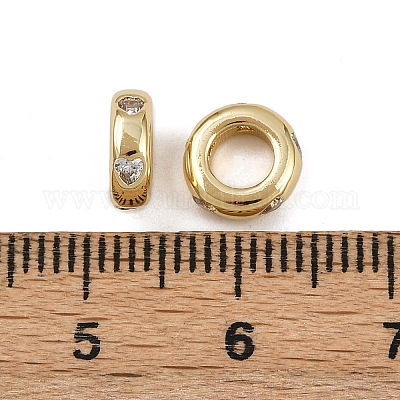 Латунные микро проложить Цирконий Европейский бисером KK-B150-24G-1