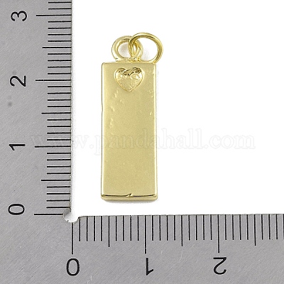 Латунные микропаве прозрачные подвески с фианитом KK-P266-06G-T-1