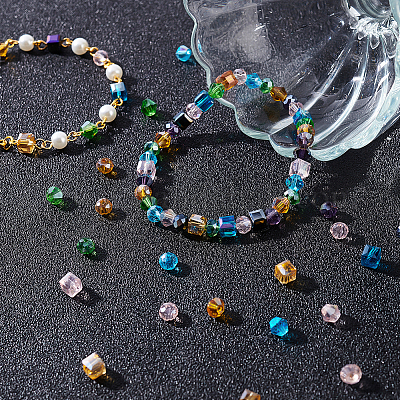 320 шт. 16-х видов гальванических стеклянных бусин EGLA-GA0001-19-1