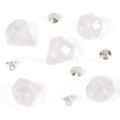 Наборы для самостоятельного изготовления подвесок из стеклянных бутылок с бриллиантами DIY-TA0012-40B-1