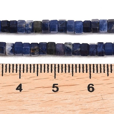 Природный содалит бисер нитей&nbsp;G-G345-C31-2x4mm-1