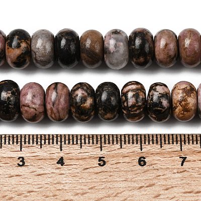 Природные родонит бисер нитей&nbsp;G-A280-A21-03-1