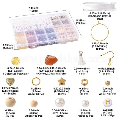 Наборы для самостоятельного изготовления сережек/браслетов DIY-FS0009-97-1