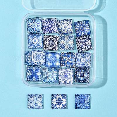 1 пакетик стеклянных кабошонов GGLA-FS0001-17-1