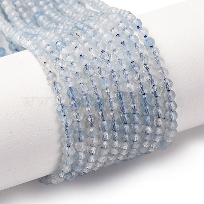Природные Аквамарин бисер нитей&nbsp;G-F509-02-2mm-1