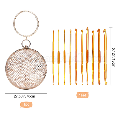 Женский кошелек железный полый клатч AJEW-GF0003-05-1