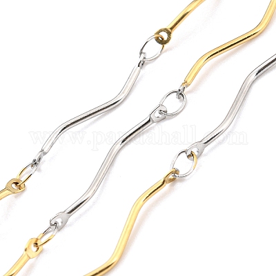 Ионное покрытие (ip) 304 нержавеющая сталь волнообразные звенья цепи CHS-M005-10GP-1