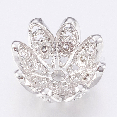 Латунные микро проложить кубического циркония Шапочки ZIRC-K075-46P-1