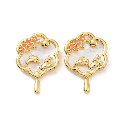 Подвески из натуральной оболочки из латуни KK-I663-17G-1