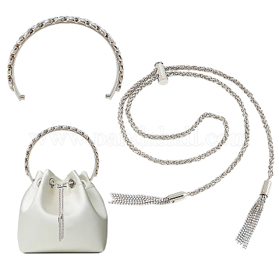 Shop WADORN 2 Styles Rhinestone Bucket Bag Chain Handles for Jewelry Making  - PandaHall Selected