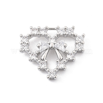 Латунные микропаве прозрачные подвески с фианитом KK-K371-29B-P-1