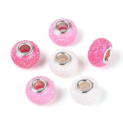 Европейские бусины из смоляных страз с большим отверстием OPDL-T003-01F-1