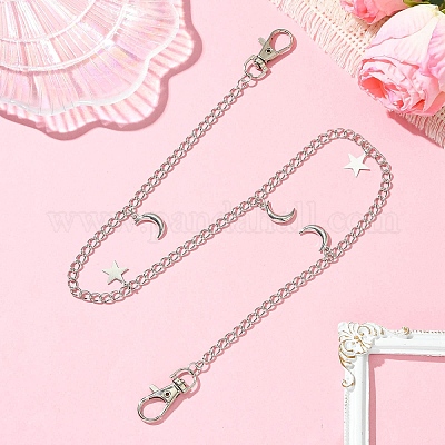 5 шт. 5 комплекта цепочек из цинкового сплава в стиле панк-луны AJEW-CJ0001-63-1