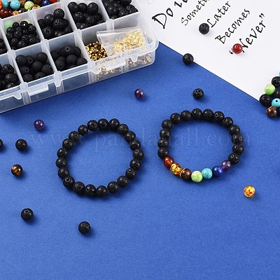 Kit per la creazione di braccialetti elastici chakra fai da te all