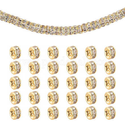 50 шт. 316 хирургическая нержавеющая сталь бусины-разделители со стразами STAS-UN0063-78-1