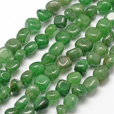 Natürlichen grünen Aventurin Perlen Stränge G-F464-04-1