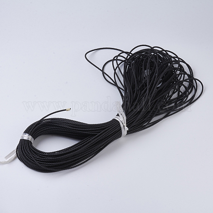 Cordón de cuero de microfibra trenzado redondo OCOR-P007-02-1