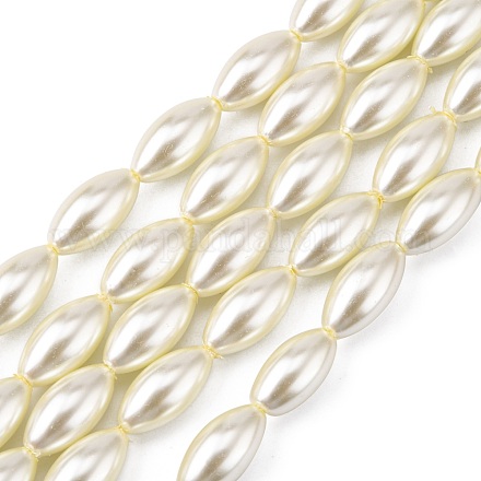 Chapelets de perles en verre nacré X-HYR81-1