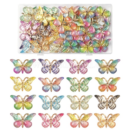 36 шт. 2 стиля печатных полупрозрачных акриловых подвесок MACR-FS0002-01-1