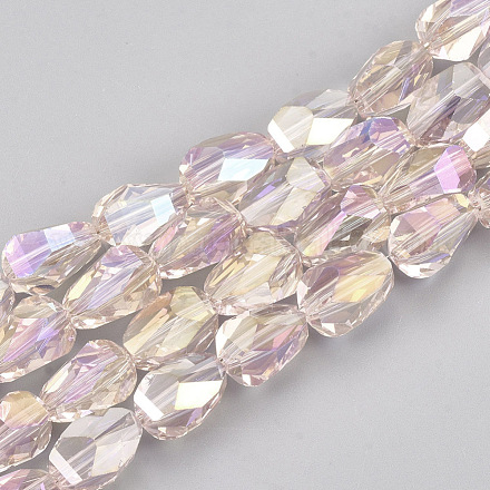 Chapelets de perles en verre électroplaqué EGLA-S176-01-A02-1