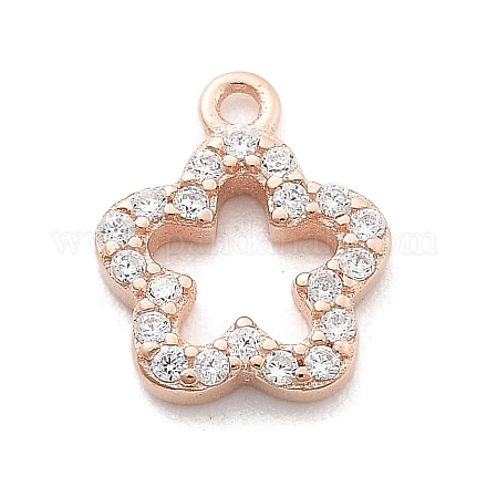 925 стерлингового серебра микро Pave прозрачные кубические циркониевые подвески STER-A034-02B-RG-1