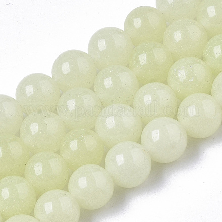 Fili sintetici perline di pietra luminosa G-T129-12E-1
