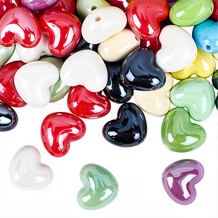 50шт фарфоровые бусины ручной работы PORC-LT0001-02-1