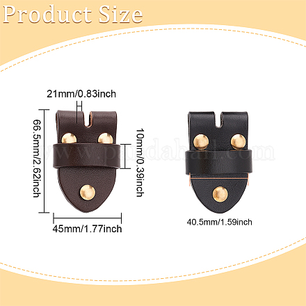 Fingerinspire 6 пара 3 цвета кожаные пришивные застежки-защелки из искусственной кожи пришивание пуговиц для пальто металлические кожаные застежки сменные застежки для обуви пальто куртки сумки поделки поделки AJEW-FG0002-19-1
