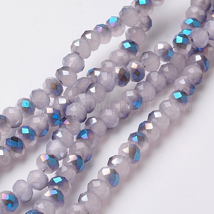 Electroplate Glass Beads Strands EGLA-F124-HR-A02-1