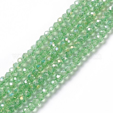 Chapelets de perles en verre électroplaqué EGLA-R048-2mm-10-1