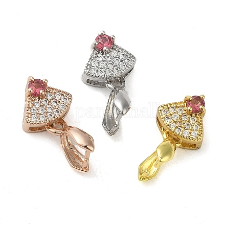 Покрытие стойки латунь микро паве прозрачный кубический цирконий ледоруб щепотка поручни KK-K340-20-1