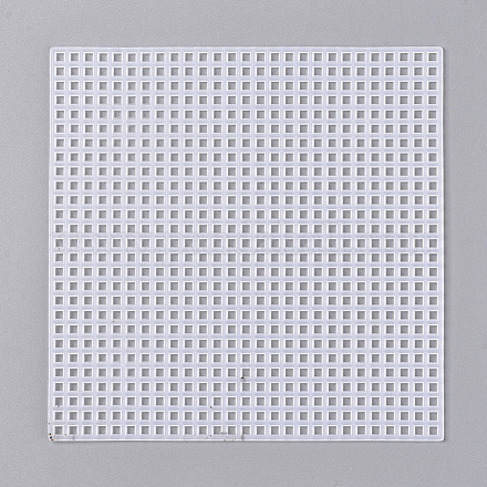 クロスステッチメッシュボード  プラスチックキャンバスシート  正方形  ホワイト  117x117x1.5mm X-DIY-WH0162-82-1