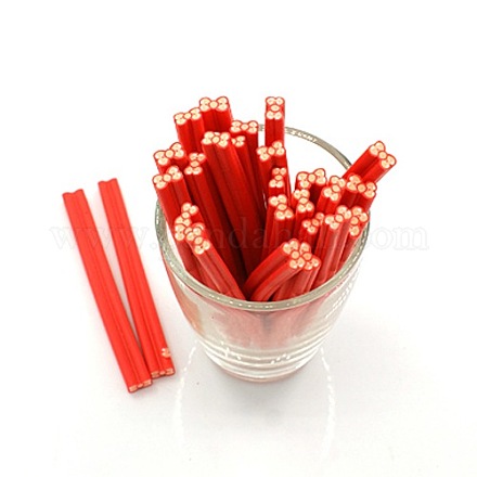 Rouge couleur mode soin des ongles bowknot argile polymère ne tubes de trous nail art de la décoration X-CLAY-Q119-1-1