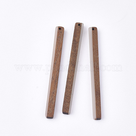 Grandes colgantes de resina y madera de nogal RESI-T035-02-1