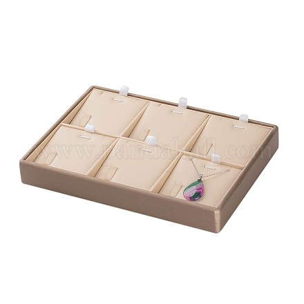 Boîtes de présentation collier en bois ODIS-P003-04-1