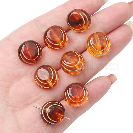 Perles acryliques transparentes imitation ambre X-MACR-D071-02E-1