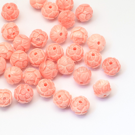 Dyed Synthetic Coral Flower Beads GSHE-Q003-06A-1