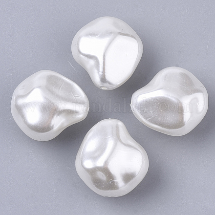 Perles d'imitation perles en plastique ABS OACR-T022-02A-1