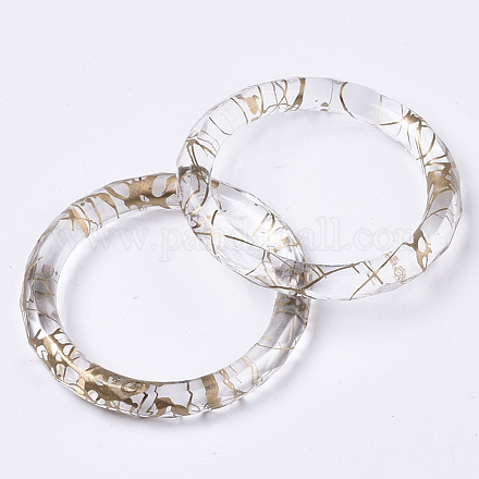 Transparent Spray Painted Acrylic Linking Rings TACR-N009-14-1