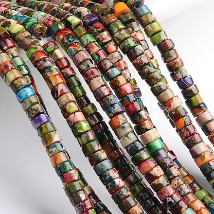 Dyed Natural Imperial Jasper Beads Strands G-M276-06-A-1