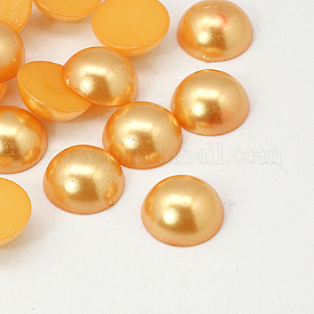 Half Round Domed Imitated Pearl Acrylic Cabochons OACR-H001-6C-1
