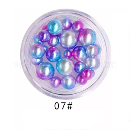 Abs en plastique imitation perle nail art décorations MRMJ-T010-072G-1