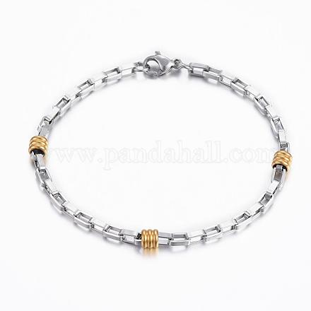 304 Stainlee Steel Box Chain Bracelets BJEW-H508-04-1