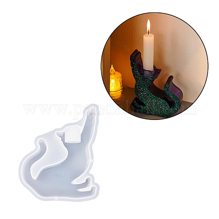 Preciosos moldes de silicona para candelabros con forma de gato SIMO-C010-01A-1