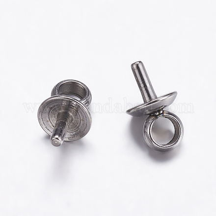 304 ciondolo a forma di spilla con perle a forma di tazza in acciaio inossidabile STAS-K146-003-4mm-1