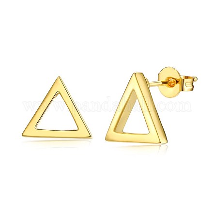 Trendy Brass Stud Earrings EJEW-BB21717-G-1